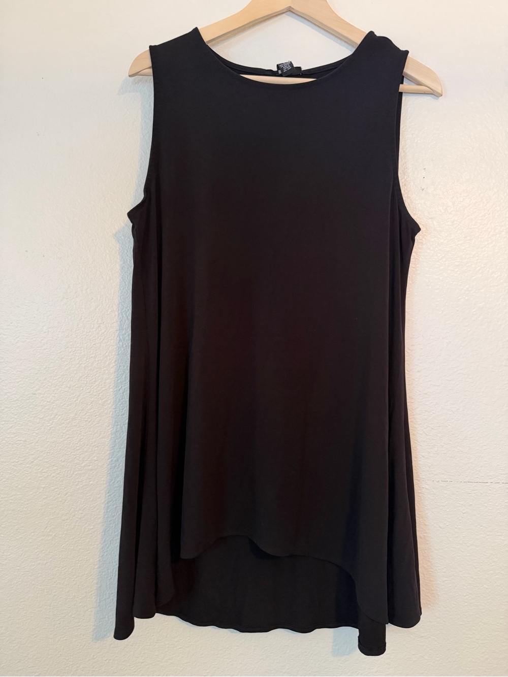 Alfani Black Sleeveless High-Low Swing Tunic